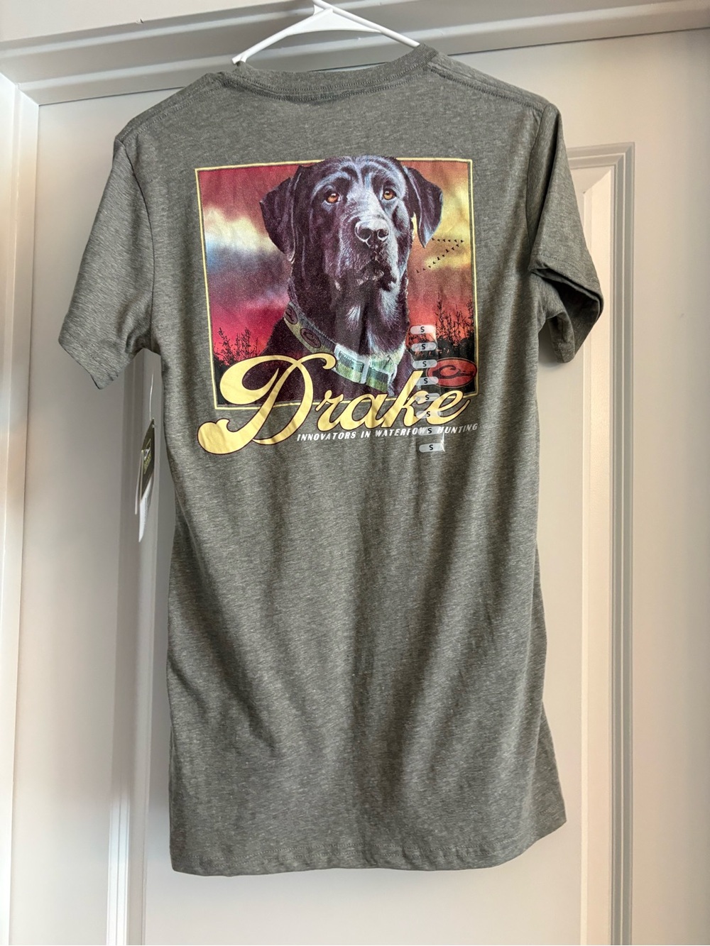 Drake Waterfowl Systems Gray Short Sleeve Logo Tee